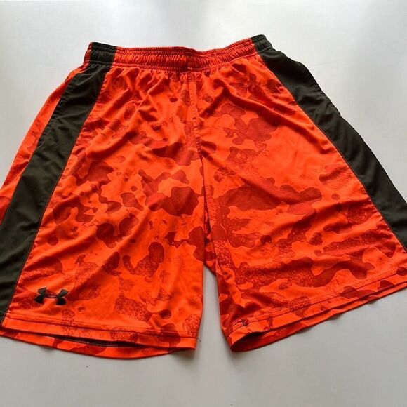 Under Armour Other - Under Armour Orange Camo Basketball Shorts Men’s Small 10 inseam